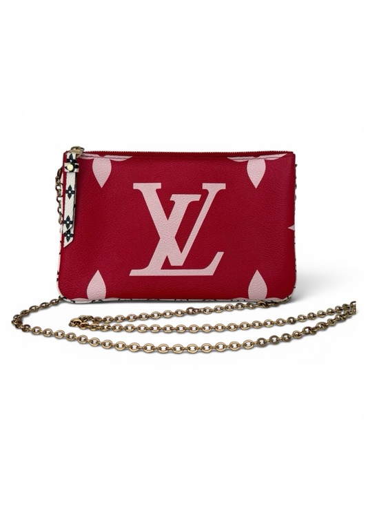 Louis Vuitton Handbags - Vintage Louis Vuitton Giant Monogram RedPink Double Zip Pochette LIMITED EDITION